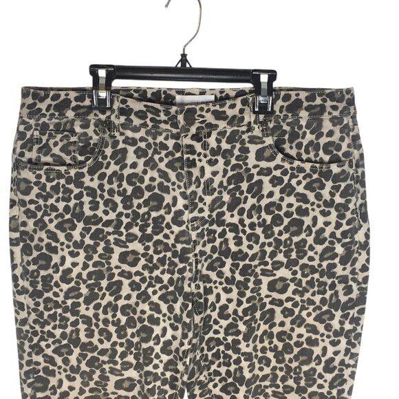 Ann Taylor LOFT Modern Skinny Jeans Womens 31/12 Leopard Print Stretch Denim - Picture 2 of 16